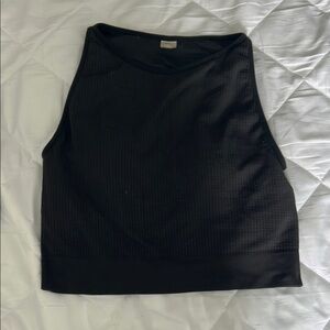 Black Sleeveless Mesh Top